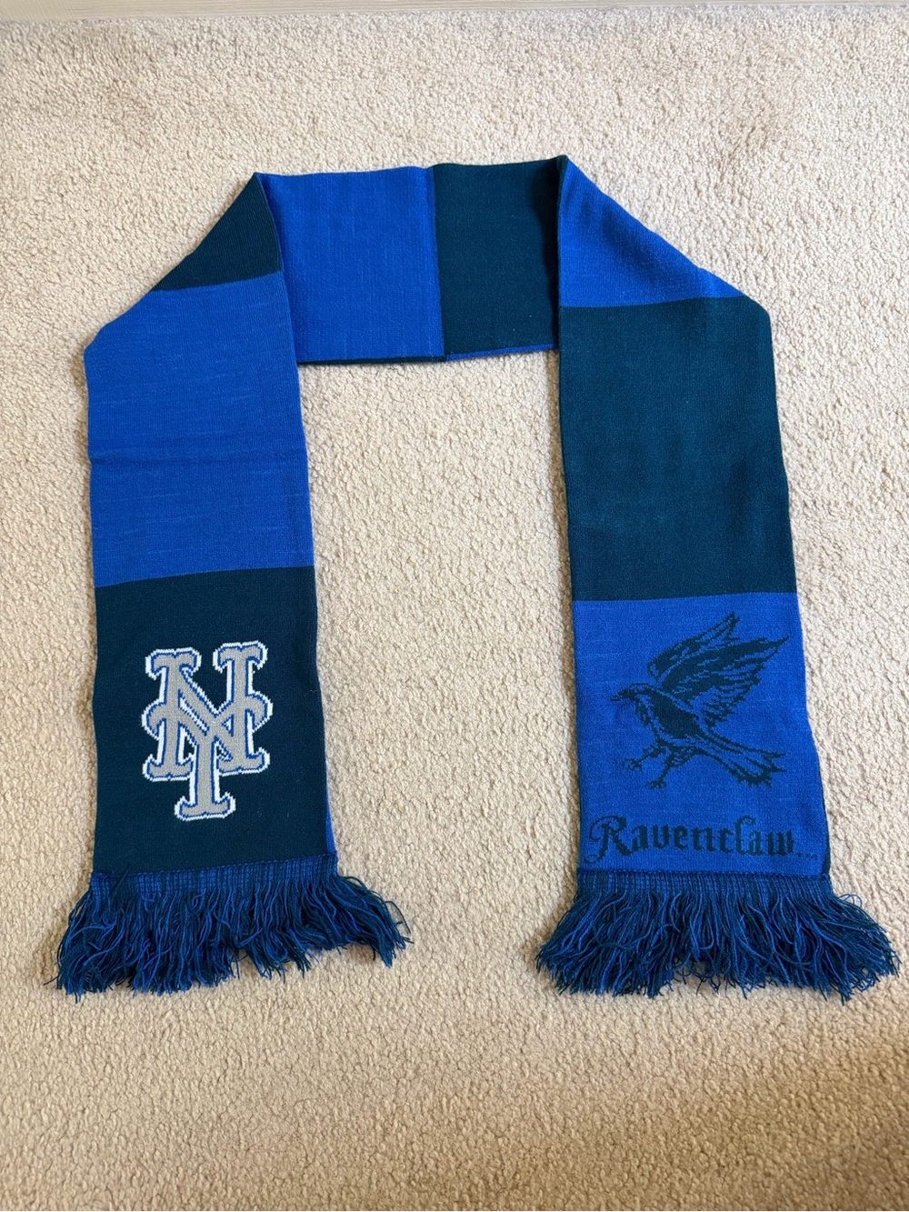 2024 MLB New York Mets Harry Potter Hogwarts House Scarf Ravenclaw